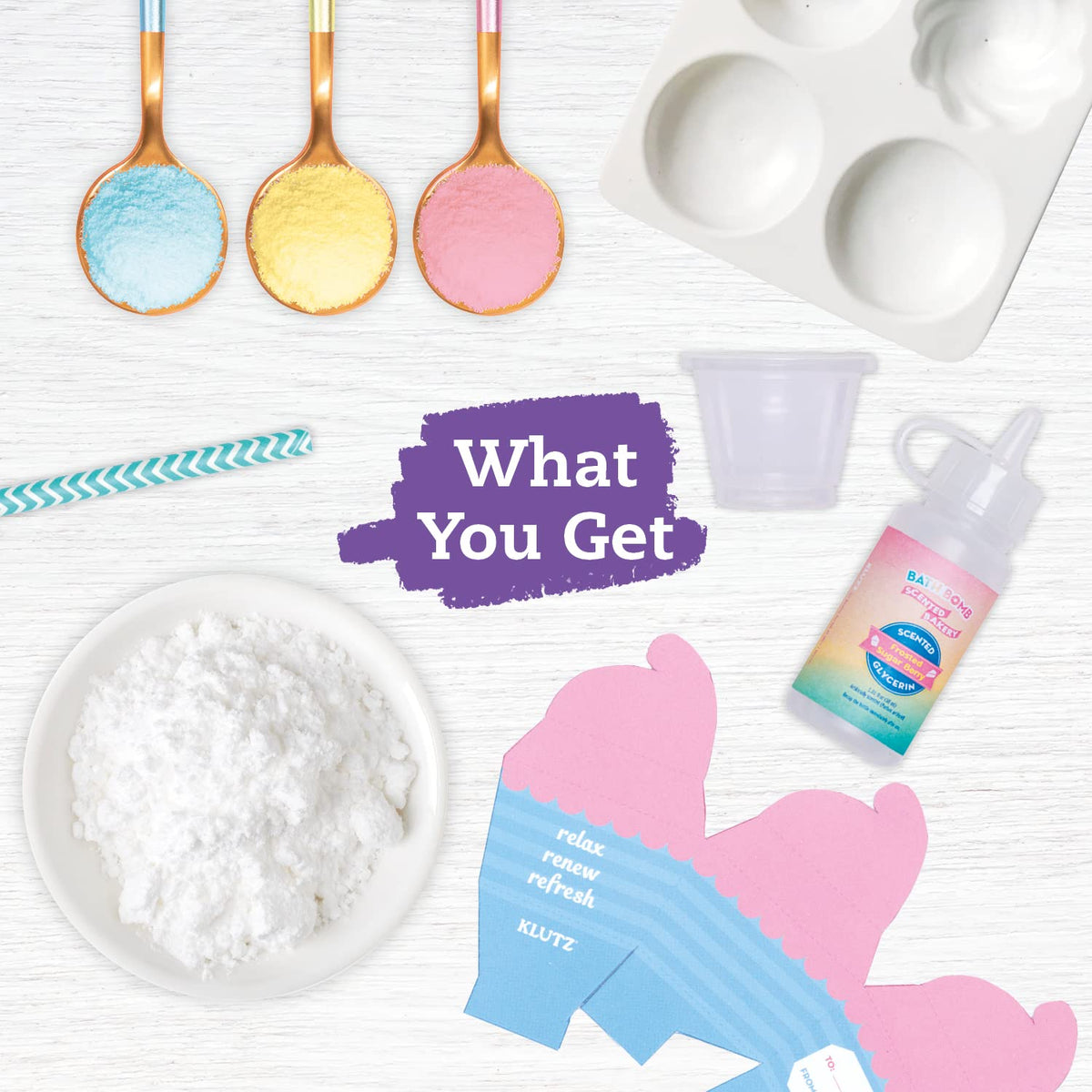 KLUTZ Bath Bomb Scented Bakery Craft Kit Small