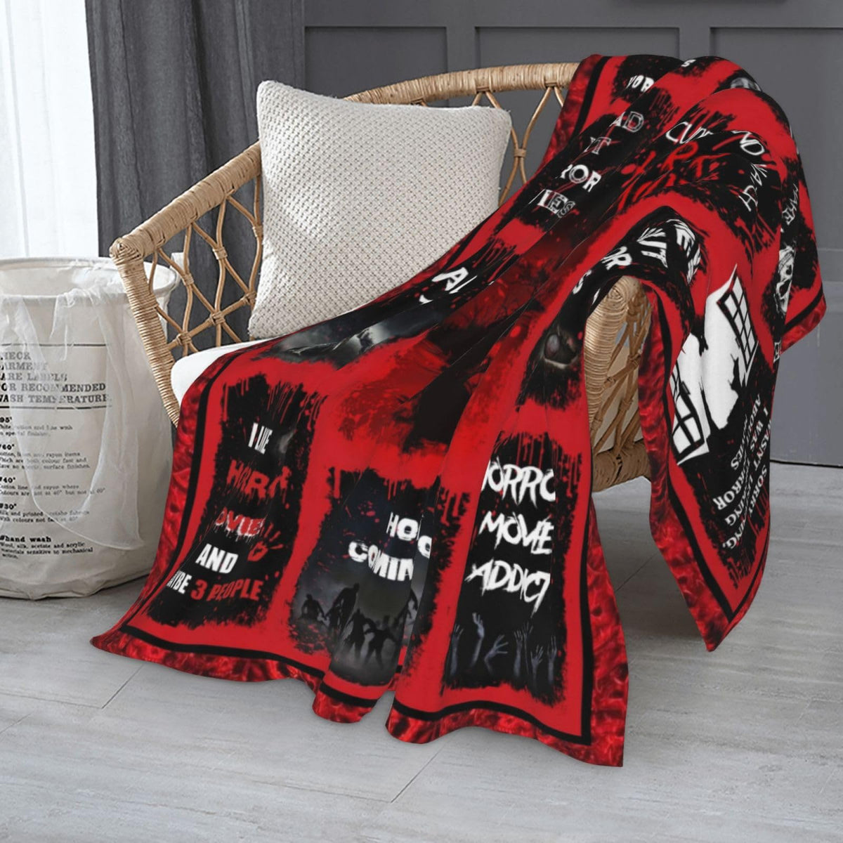 Whasnrt Horror Movie Gift Blanket 60"X50", Halloween Throw