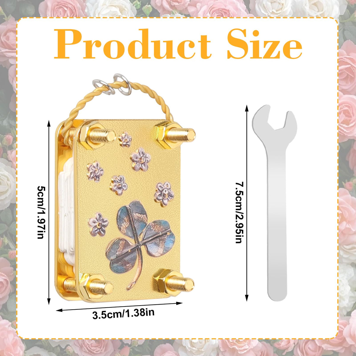 loghohu Micro Flower Press, Mini Flower Press with 20 Reusable Specimen Papers and Wrench Metal DIY Plant Presses Preservation Kit for Arts and Crafts Lovers