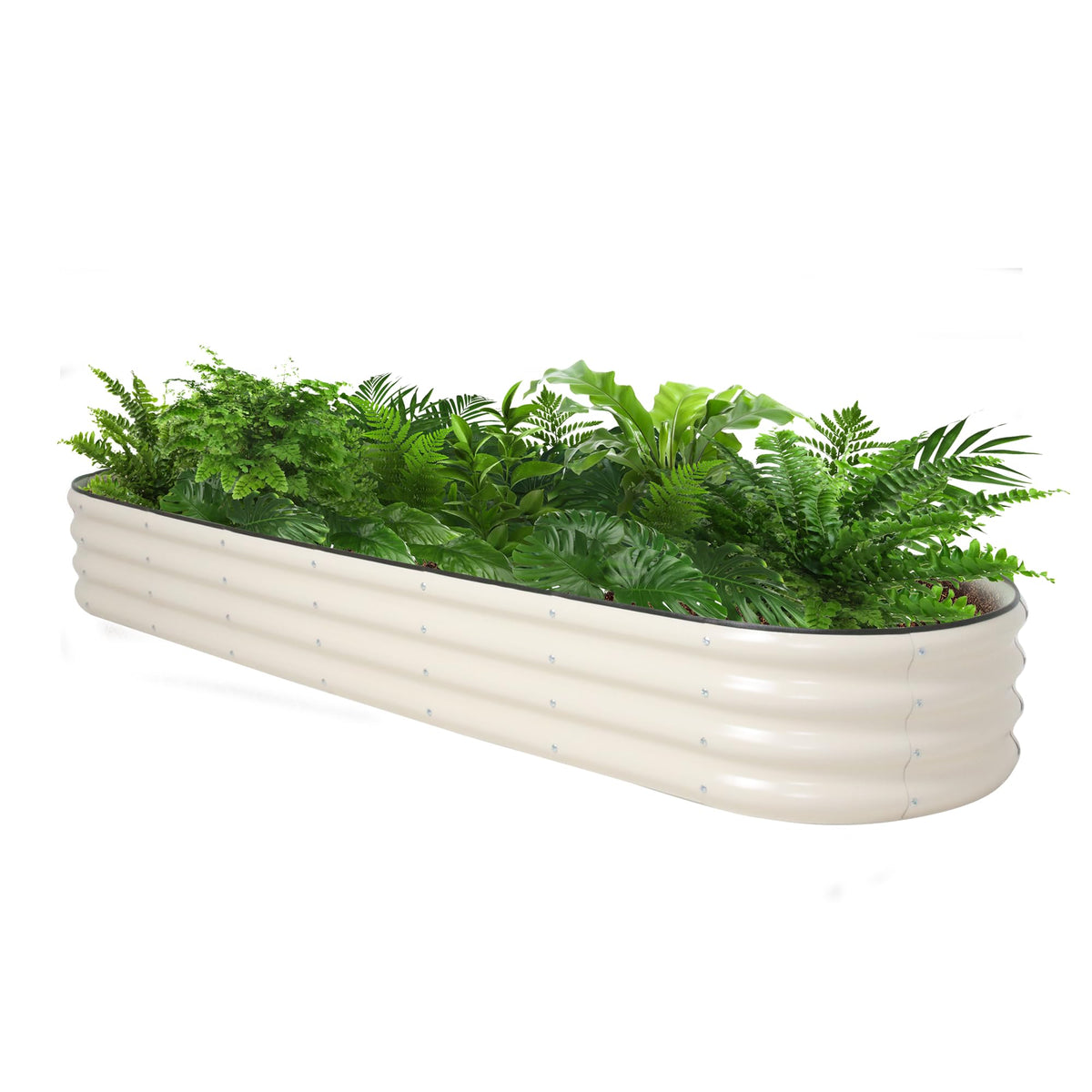 ToBoom Galvanized Raised Garden Bed Kit Outdoor Metal Garden Planter Box for Backyard Gardening, Planting Vegetables, and Patio (94.4"x23.6"x11.8")