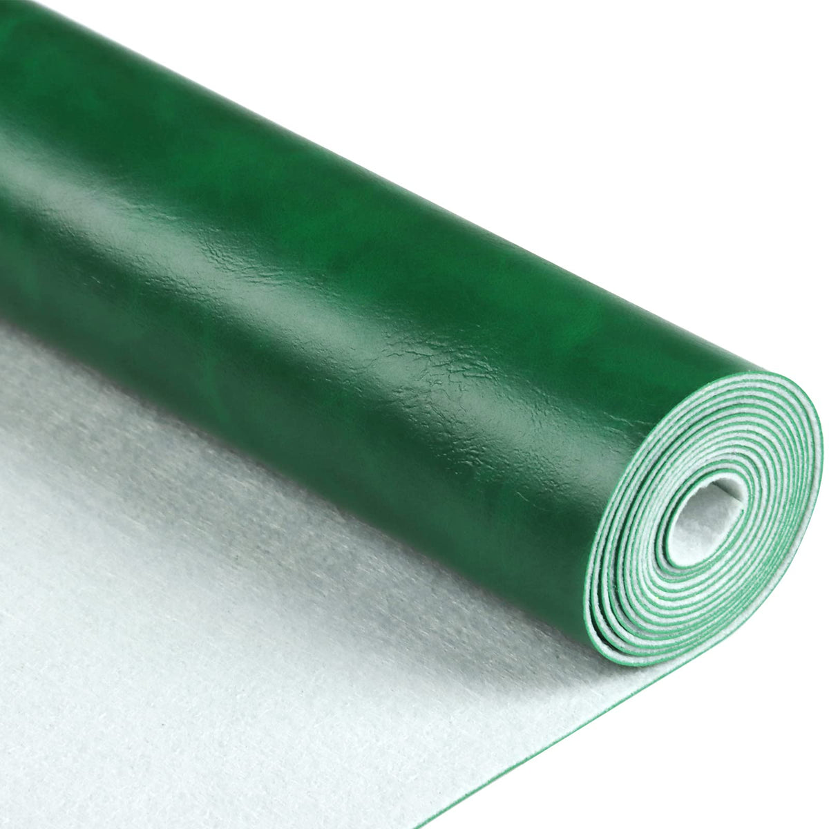 Smooth Solid Color Green Faux Leather Roll 12"X53"(30cmX135cm), Material for Making Crafting,Making Handicrafts,Leather Earrings, Bows, DIY Sewing (Green)