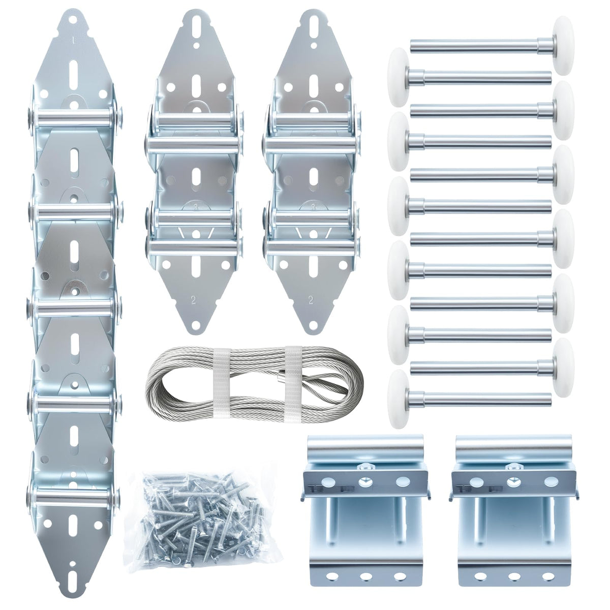 HOME MASTER HARDWARE Garage Door Hinge & Roller Tune Up Kit Garage Door Hardware Kit for 16 x 7 or 18 x 7 Door