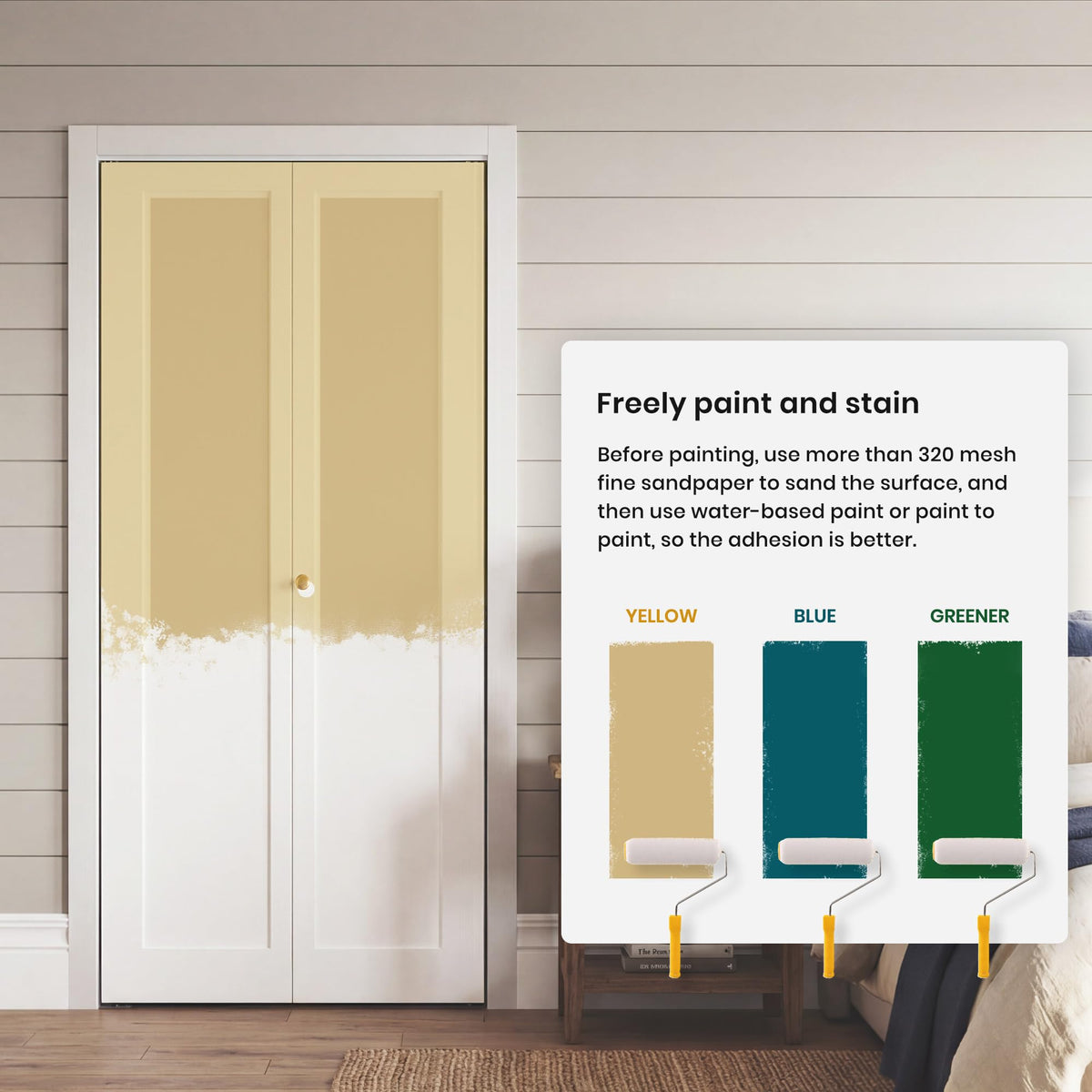 SMARTSTANDARD Bifold Closet Door for 30" x 80" Opening, 1-Panel Pre-Assembled Interior Folding Door with Complete Hardware Kit, Paintable Door for Bedroom Closets, Pantry, Laundry, White Primed
