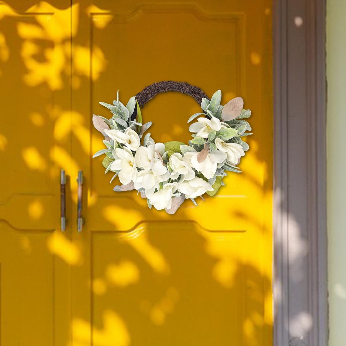 predolo Flower Wreath for Front Door Outdoor Table Window Hanging Garland