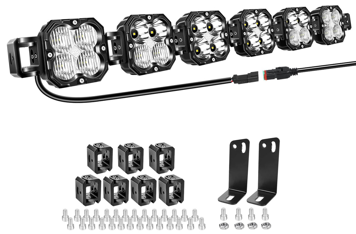 Willpower 40 Inch 180W LED Light Bar, 18000LM Flood Spot Combo Beam Driving Fog Light with DT Wiring, Off-Road Work Lights for 12V/24V Car SUV ATV UTV Truck Boat