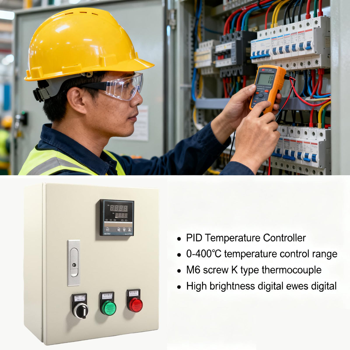 Shengbowi PID Temperature Controller Temperature Control Box 7.5KW Type Thermocouple 380V 3Phase 0-400℃ Oven Curing Machine