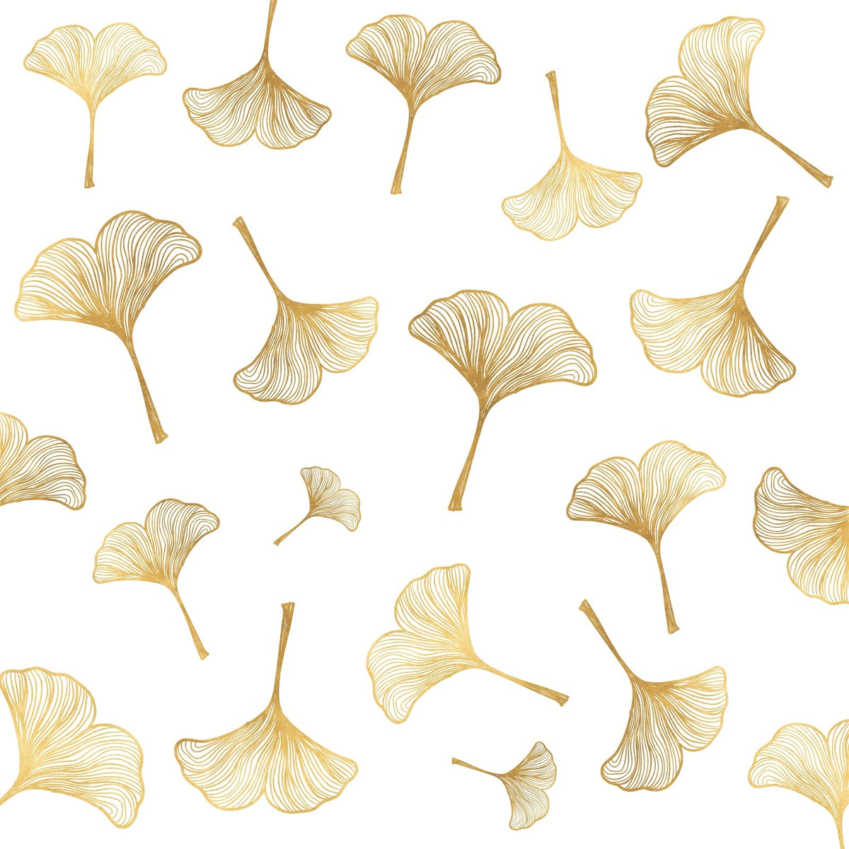 Golden Wall Decals Peel and Stick Golden Leaves Wall Stickers Modern Leaf Vinyl Wall Decals Living Room Abstract Flower Walls Sticker Nordic Plant Walls Art Murals for Bedroom Bathroom Kitchen Decor