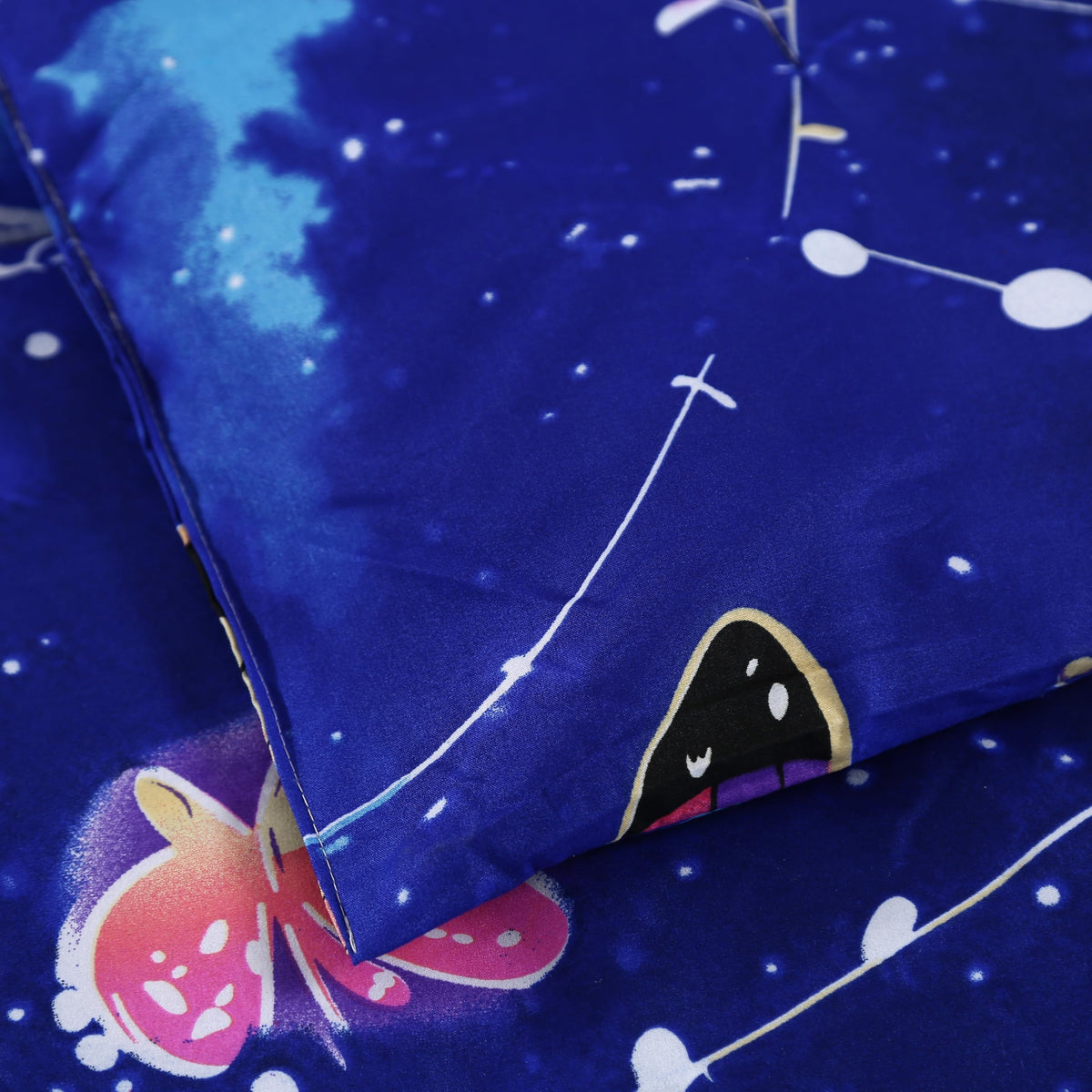 MAG 3Pcs Butterfly Twin Comforter Set,Microfiber Butterfly Twin Bedding Sets,Blue Cute Cartoon Style Pattern,All Season with 1 Comforter + 2 Pillowcases for Kids Boys and Girls,Breathable and Wrinkle.