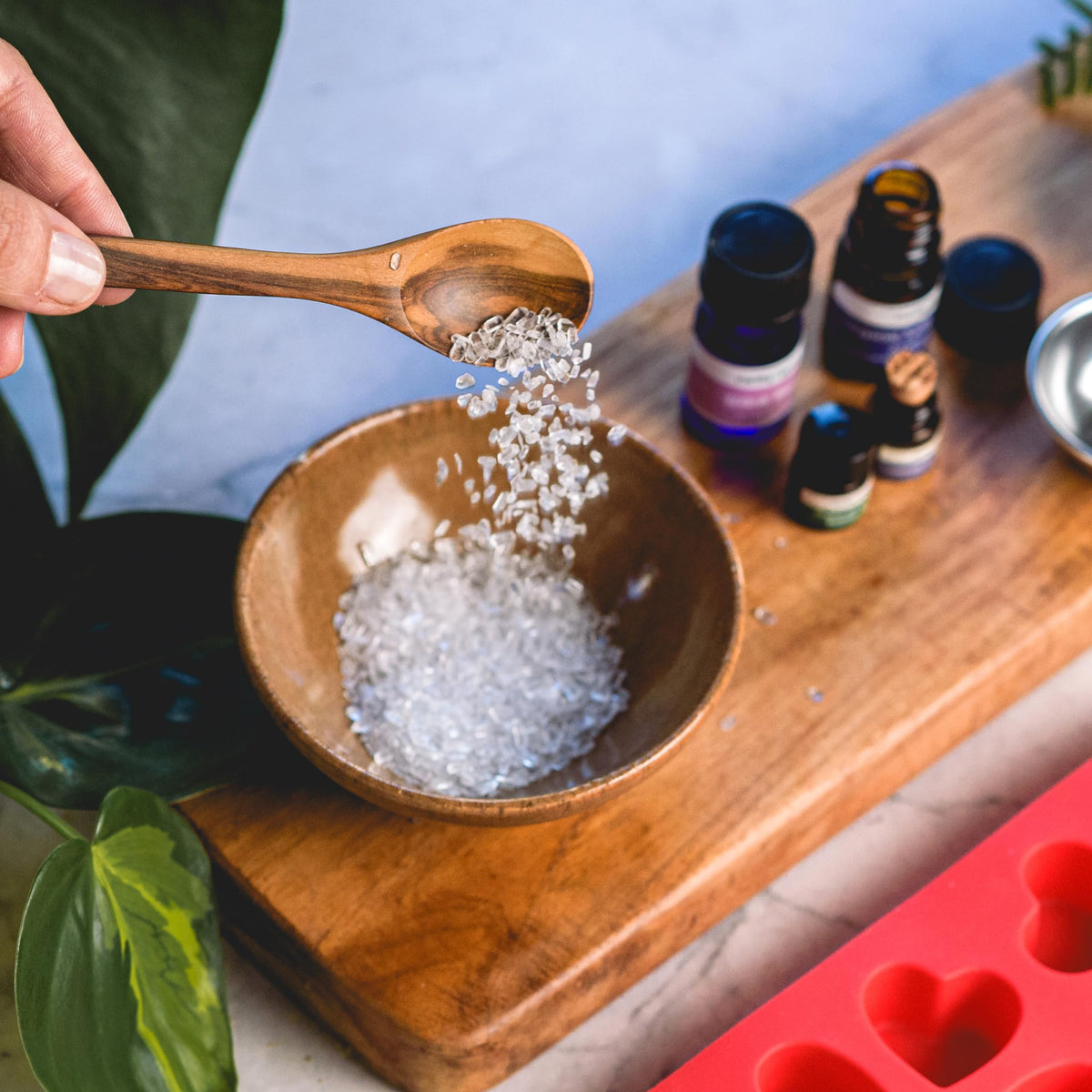 Earthy Good DIY Bath Bomb Kit With Organic Ingredients 100% Natural Includes: Essential Oils, Dried Rose, Chamomile & Lavender, Molds, Guide & More- Includes Furoshiki Cloth- Makes 10 Mini Bath Bombs