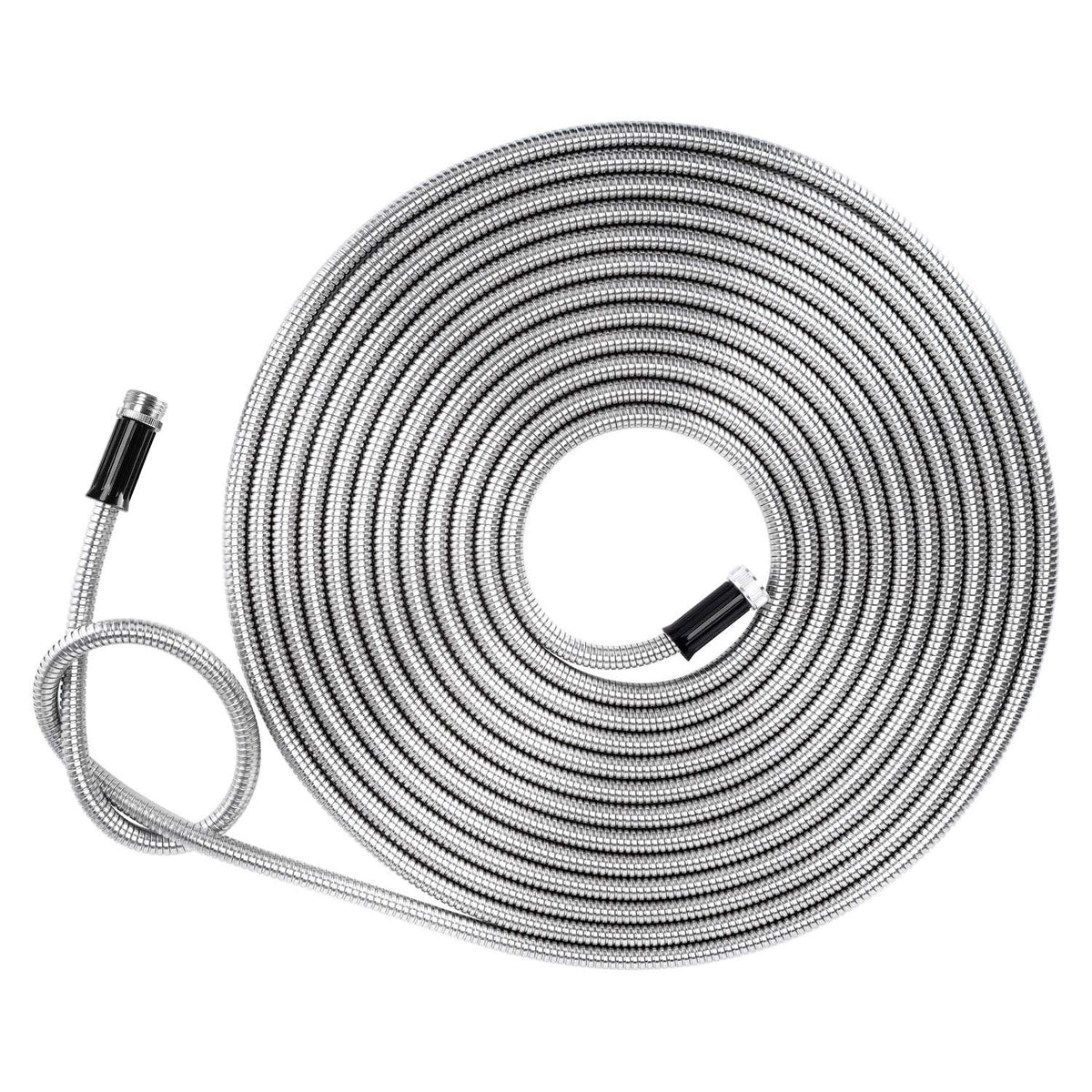 Beaulife Metal Garden Hose 100 ft Flexible No Kink Lightweight RV Drinking Water Hose Extension Leader Hose Heavy Duty Outdoor