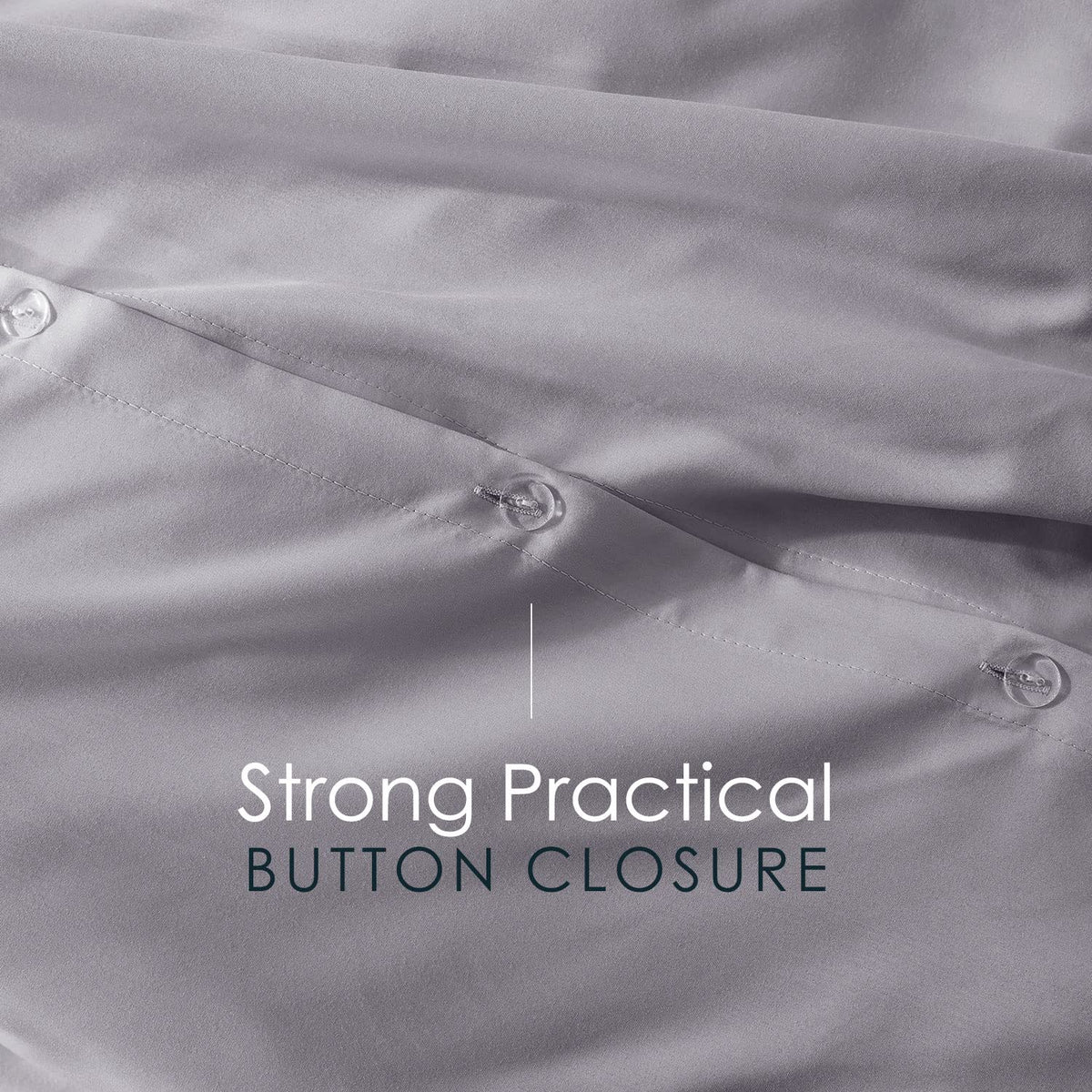 Hearth & Harbor Queen Size Duvet Cover & Bed Sheet Set Grey Lavender, 7 Piece Soft Double Brushed Bedding Set, Includes Duvet Cover, Flat Sheet, Fitted Sheet, Pillowcases and Pillow Shams