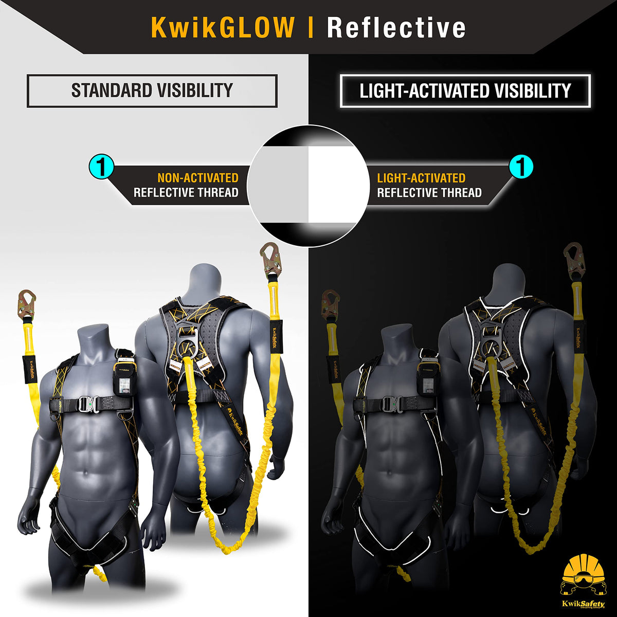 KwikSafety SCORPION DiamondBACK Safety Harness | Full Body Fall Protection Harness w/ 6ft Lanyard | Construction Roofing Gear | OSHA ANSI Compliant PPE