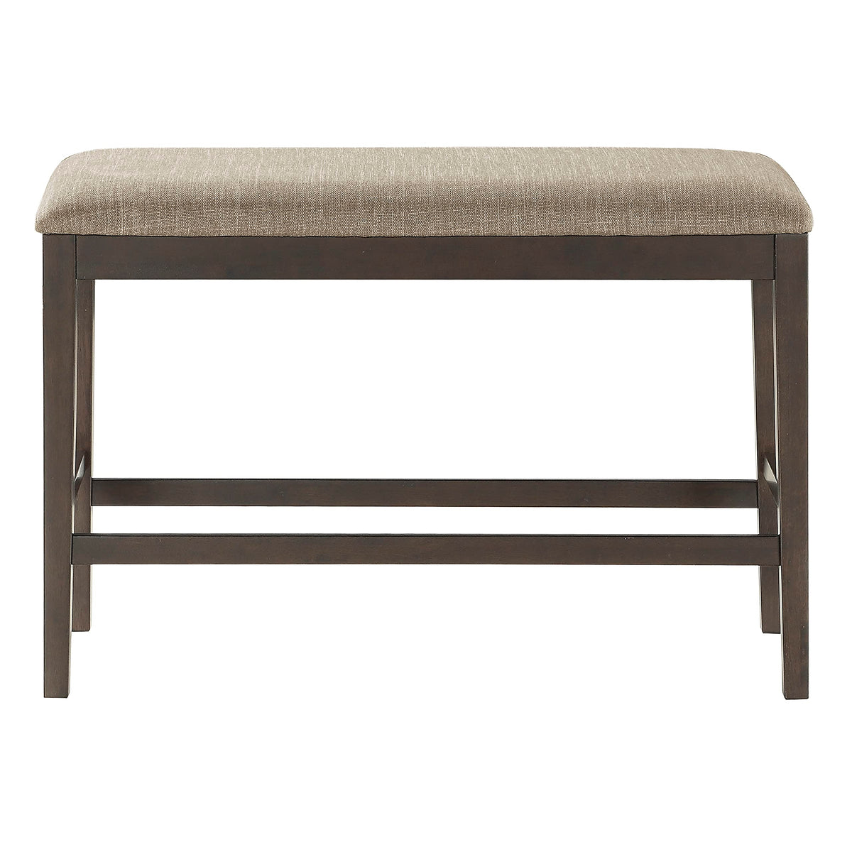 Lexicon Baronscourt Farmhouse Small Entryway Bench - 39 Inch, Upholstered Counter Height Solid Wood Frame, Padded Top, Easy Assembly , 26"Seat Height, Farmhouse End of Bed Bench For Bedroom,Dark Brown