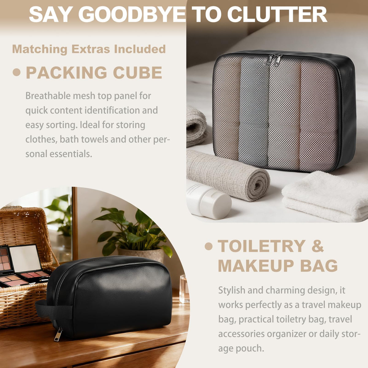 Large 3-in-1 Leather Duffle Bag for Travel Weekender Overnight Hospital Gym Bag for Men & Women, Carry On Airline Approved Personal Item Duffel Garment Bag Luggage with Shoe Compartment & Toiletry Bag