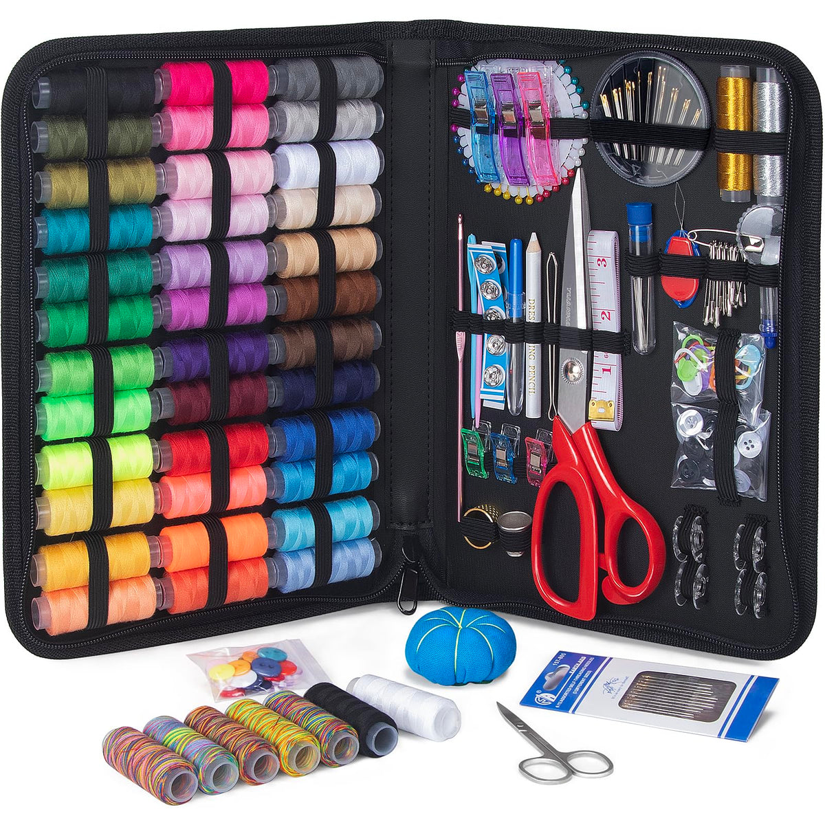 Large Sewing Kit for Adults: YUANHANG Newly Upgraded 251 Pcs Premium Sewing Supplies Set - Complete Sew Kit of Needle and Thread for Beginners - Travel Emergency - Basic Home Hand Sewing Repair Kits