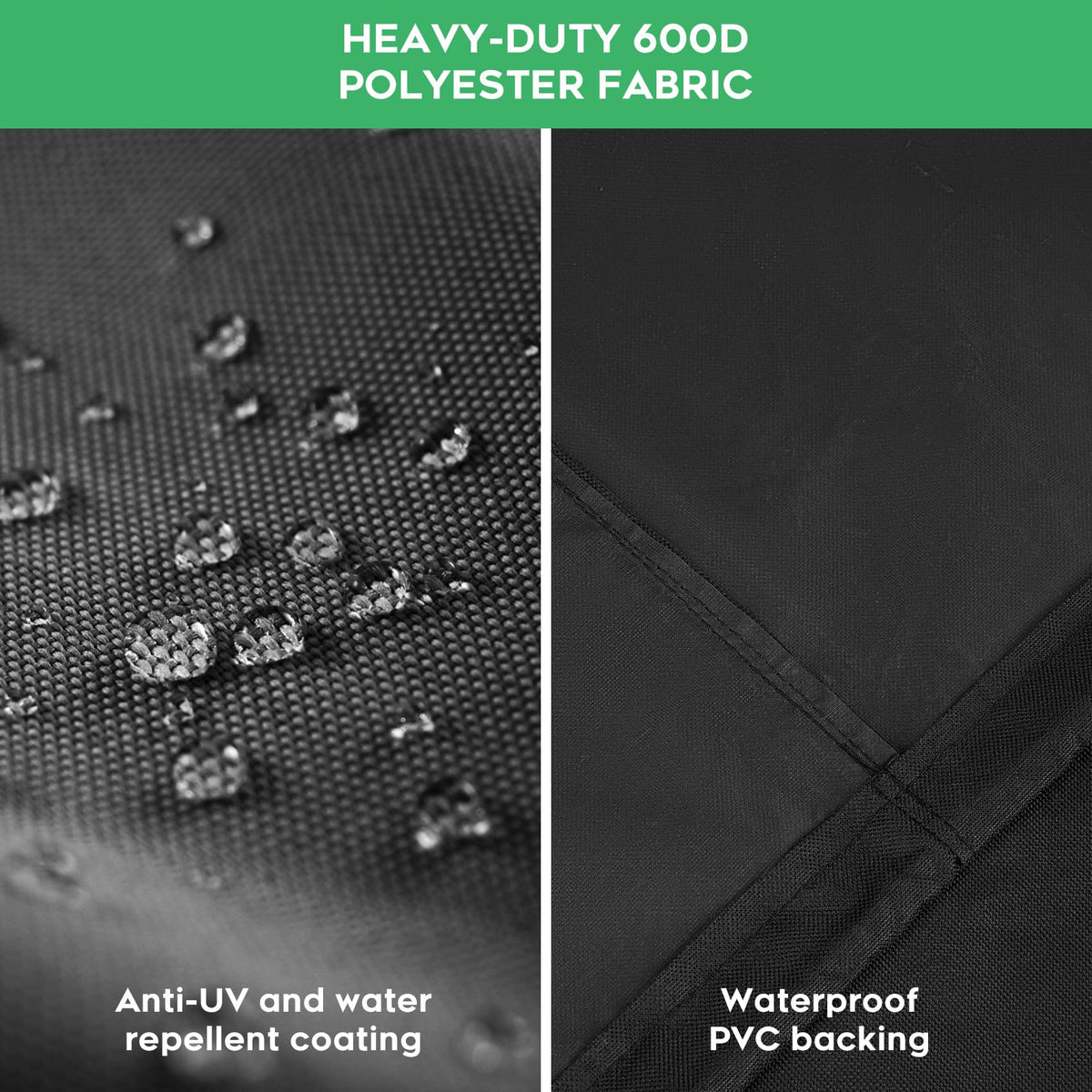 EZ-DONGTENG Heavy-Duty 600D BBQ Grill Cover Compatible with Weber Searwood 600 Pellet Grill, 3400145 Weber Searwood 600 Cover, Black