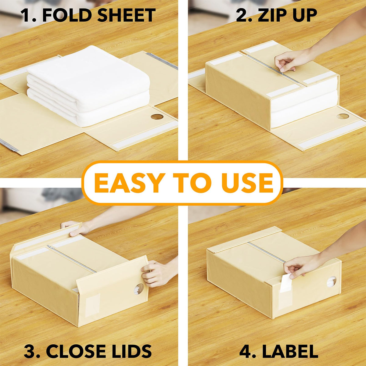 SpaceAid 8 Pack Bed Sheet Organizers and Storage, Shoe Organizer for Closet, 2 Pack Foldable Shoe Storage