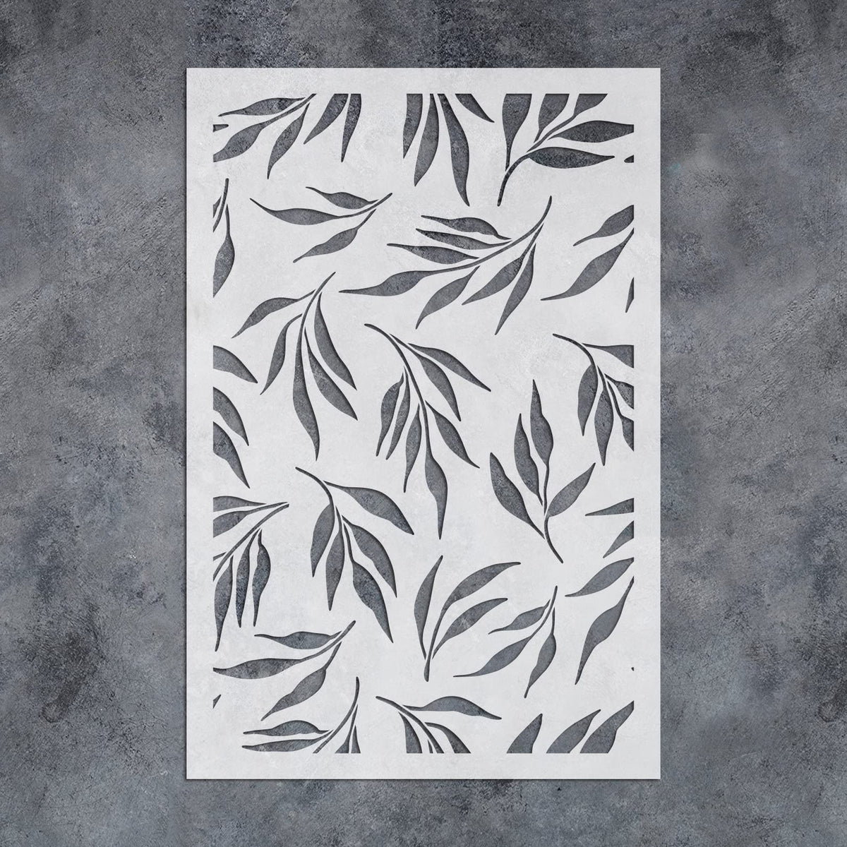 GSS Designs Leaf Wall Stencils for Painting Repeatable Pattern for Wallpaper Wall Decor 12x16Inch Large Allover Stencils for Painting Botanical Leaves Stencils for Wall Furniture DIY Crafts