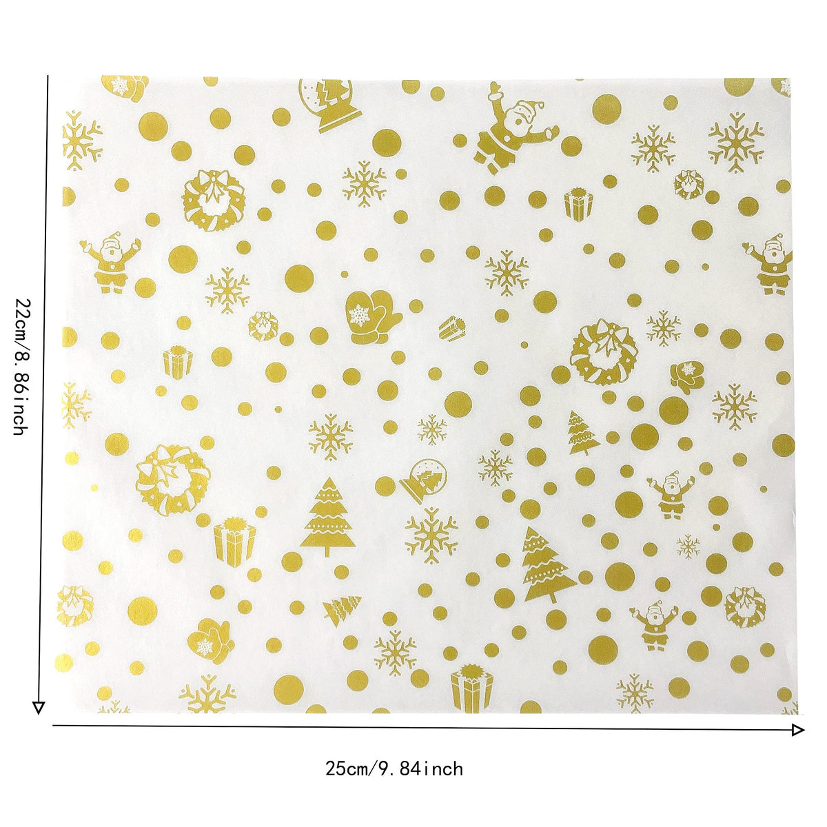 Suiwen Christmas Wax Paper Sheets Gold Dot Wax Paper Deli Wraps Tray&Basket Liner Greaseproof for Food (150)
