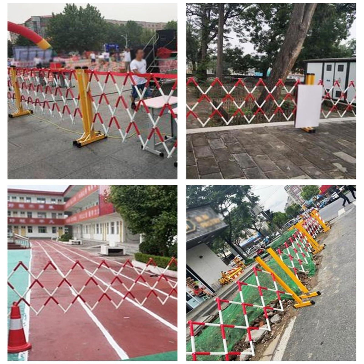 Barricade Expandable Mobile Barricade Industrial Safety Barrier Gate Outdoor Road Garage Construction Retractable(Red+White,1.2 * 2.5m)