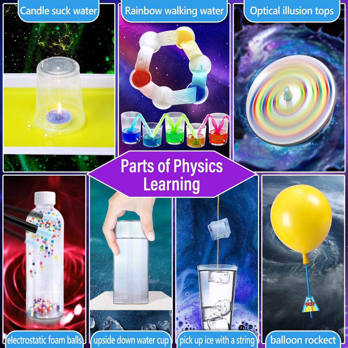 PATIFEED 230 Experiments Science Kits for Kids - S.T.E.M Toys with Magic Chemistry Set Crystal Growing Physics Slime Educational Gifts Idea for Boys Girls