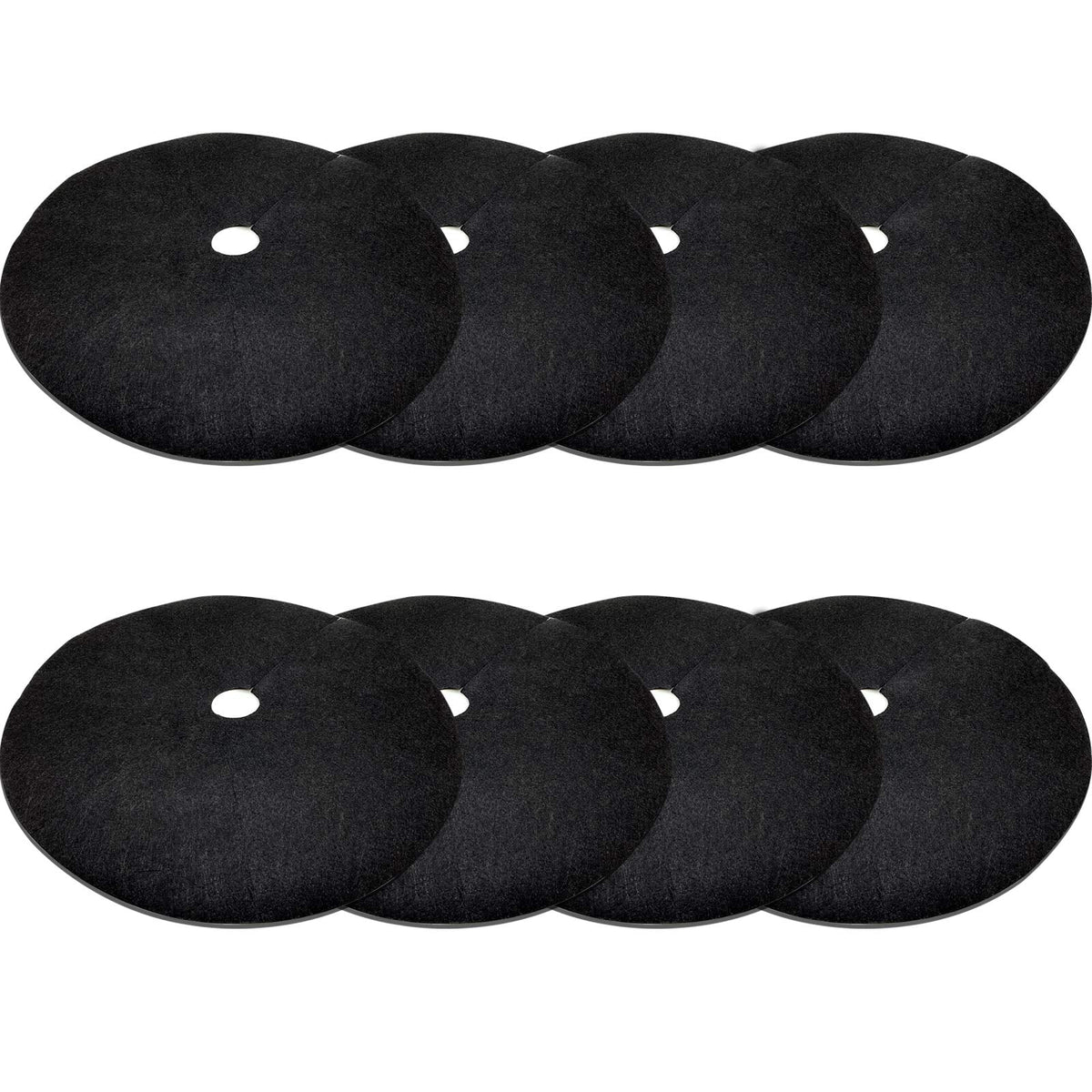 EBaokuup 8 Pack 24.5 Inch Non-Woven Tree Mulch Ring - Degradable Tree Protector Mat, Reusable Tree Weed Barrier Mat for Weed Control Root Protection