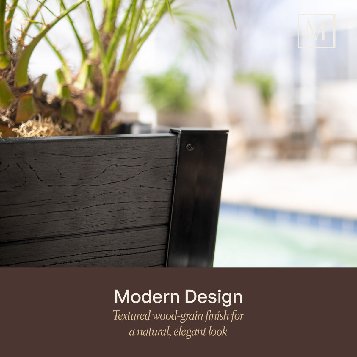 Mayne Vista 22in Outdoor Planter 2-Pack- Modern Tall Tapered Design with Drainage Hole for All Season Use - Ideal Front Porch Decor & Patio Planter - Easy Assembly