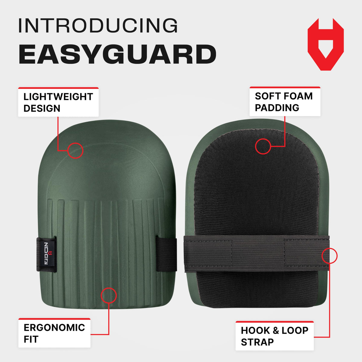 NoCry Gardening Knee Pads for Women and Men – Waterproof Foam Padding in a Lightweight Yet Durable Design; Easy to Wear with Adjustable Elastic Hook-and-Loop Straps – Ideal for the Garden and Yard Work