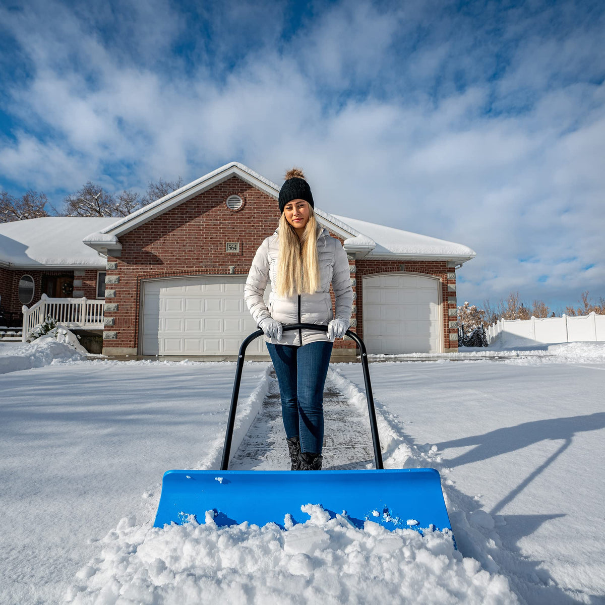 Lifetime Snow Pusher, 42” Heavy Duty Snow Plow Shovel