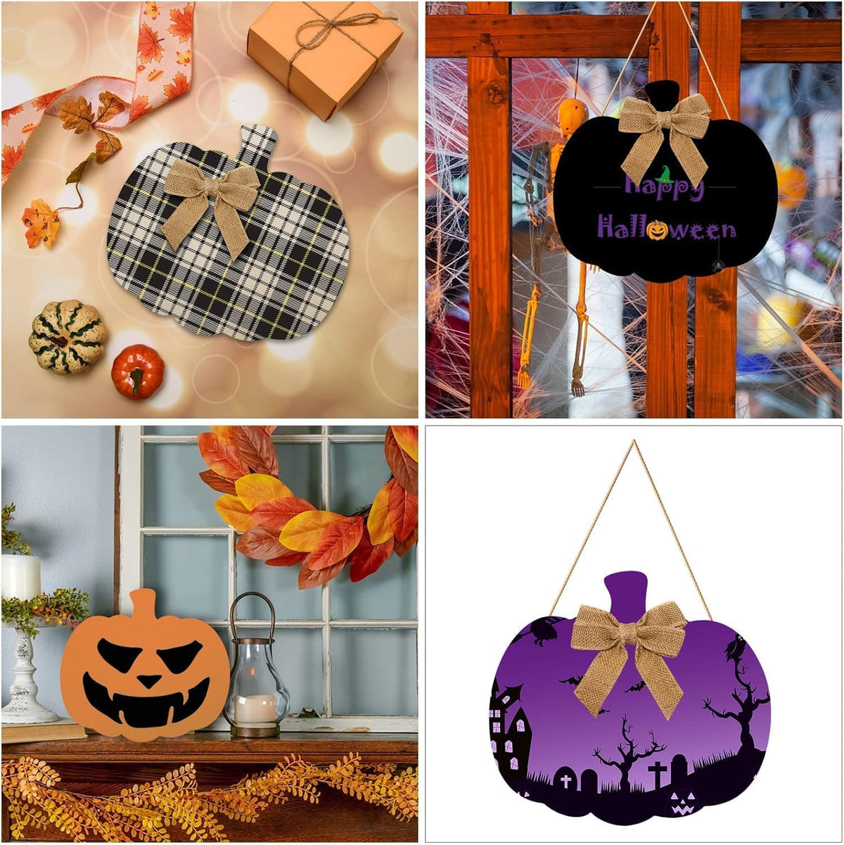 50 Pieces Large Wooden Pumpkin Cutouts 11 Inches Unfinished Wood Craft Cutout Blank Pumpkin Shape Cutout for Halloween Fall Thanksgiving Party DIY Craft Decoration Supplies