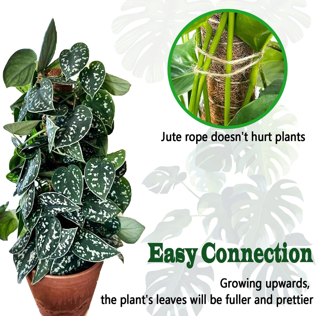 4 Pack 22 Inch Moss Poles, Stackable Moss Pole for Plants Monstera, 70 Inch Tall Moss Poles for Climbing Plants Indoor, Coir Totem Plant Support Stakes Stand for Potted Plants, Pothos