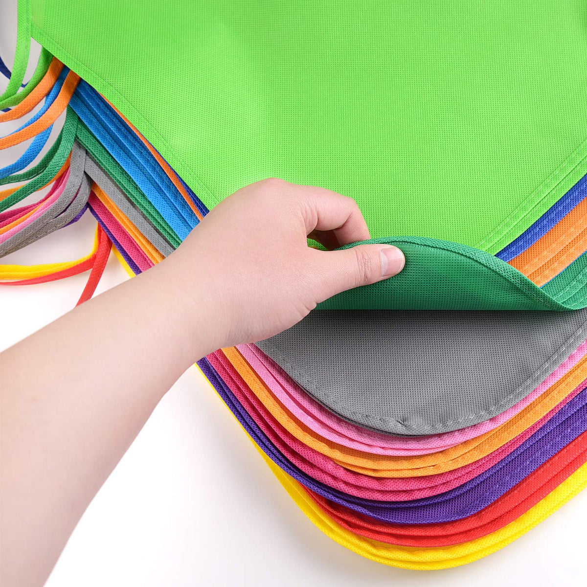 KUUQA 16 Pack Kids Art Aprons Children Painting Aprons Art Smocks Bulk for Craft Home Kitchen Classroom