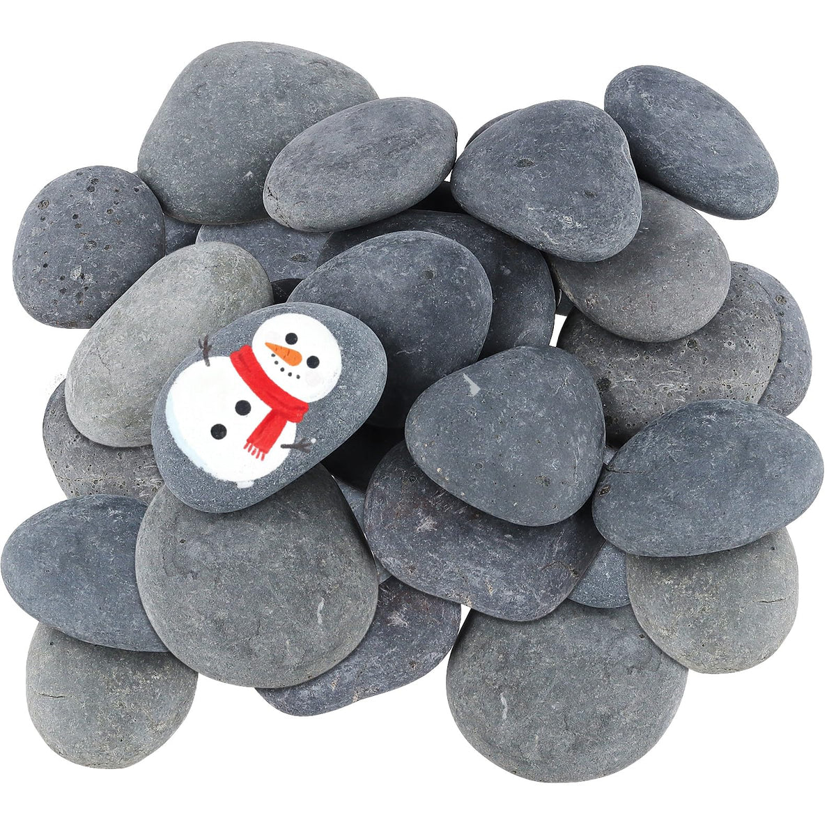 GINLANK 20 Pack Large Smooth River Rocks for Painting (4-5 Inch),Flat Painting Rocks for DIY Crafts, Christmas Decor, Garden Decoration