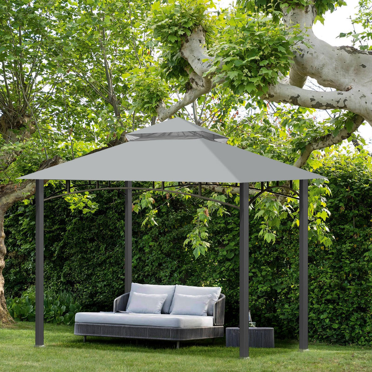 Replacement Canopy Top for Target Madaga Gazebo Model L-GZ136PST (Gray)