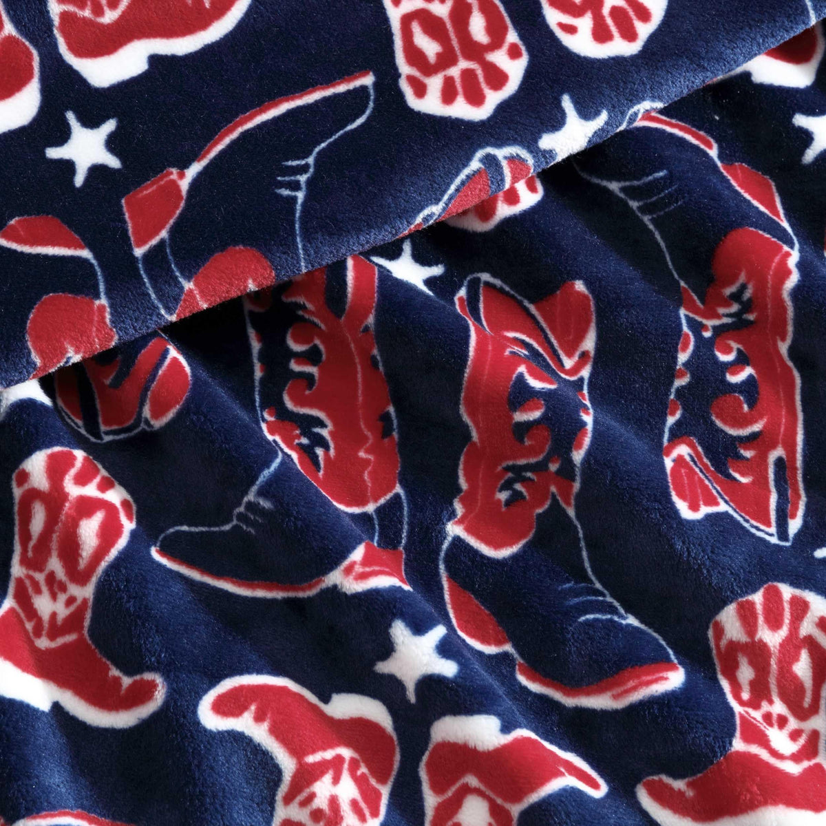 Wrangler - Blanket, Super Soft Plush Bedding, Yellowstone Inspired Throw Blanket for Couch or Bed (Knocking Boots Blue, 50" x 70")