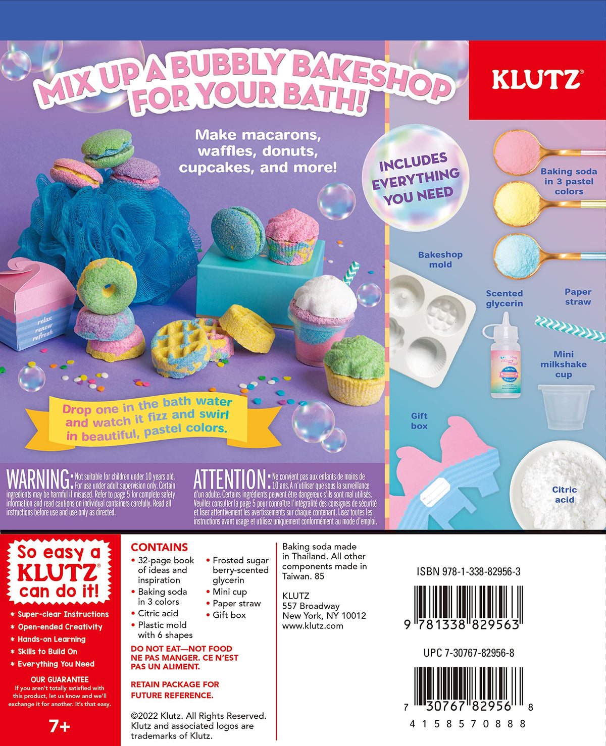 KLUTZ Bath Bomb Scented Bakery Craft Kit Small