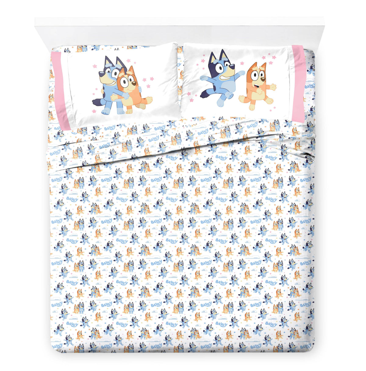 Jay Franco Kids Bed Set, Multi, Bluey, 7 Piece Queen