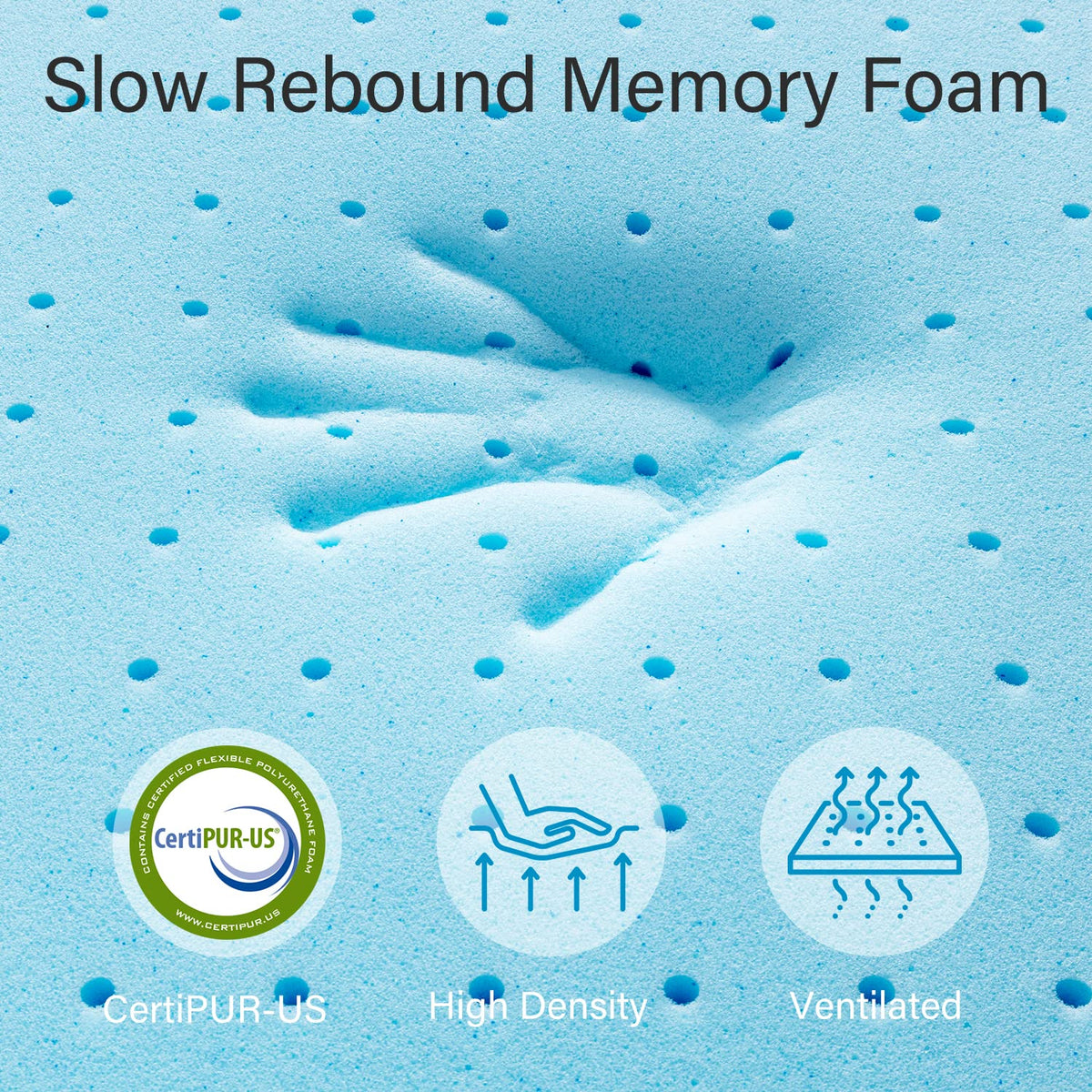 Maxzzz Full Mattress Topper,3 Inch Ventilated Design Memory Foam Queen Mattress Topper,Cooling Gel Infused Swirl Foam Pad for Pressure Relief Back Pain, CertiPUR-US Certified