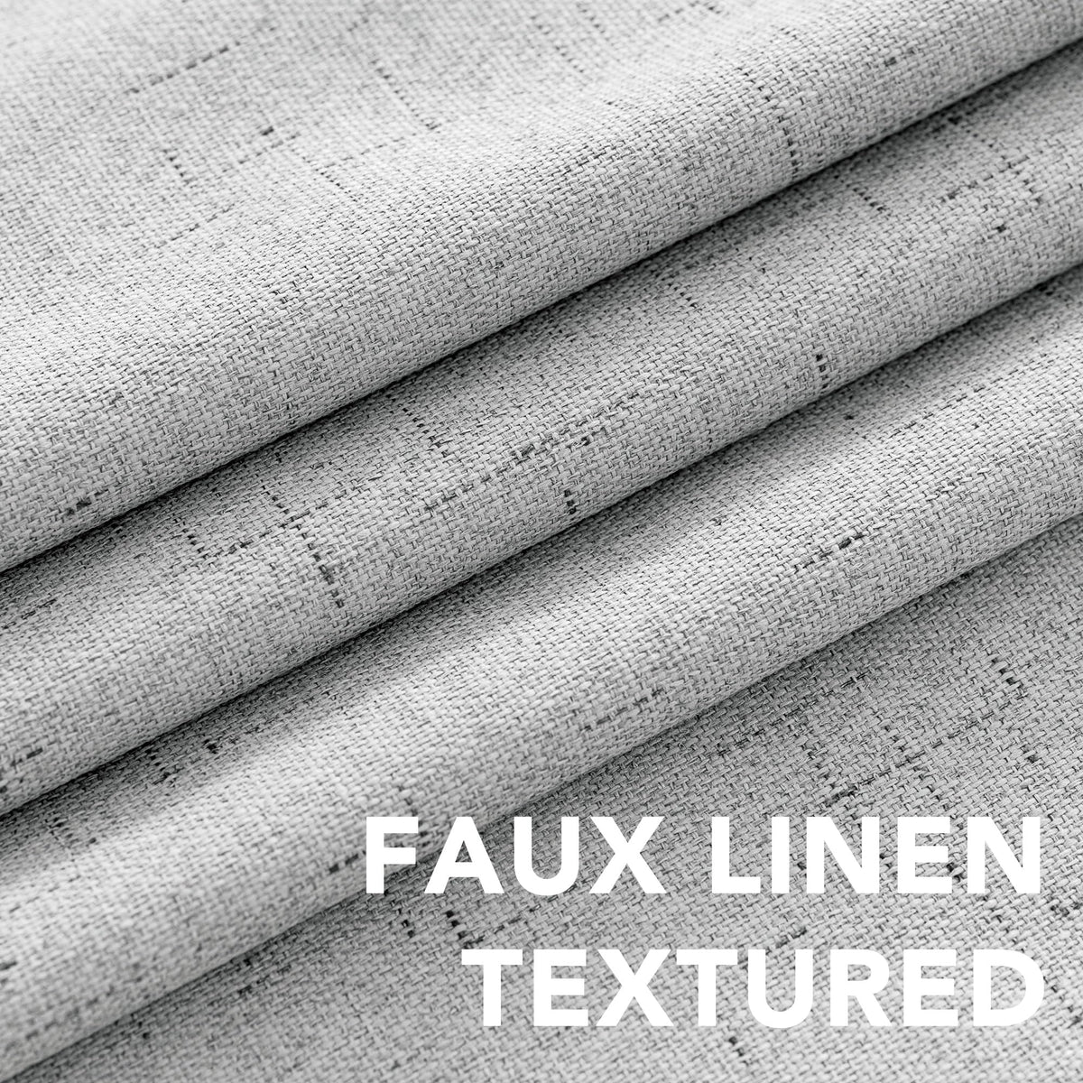 H.VERSAILTEX 100% Blackout Curtains for Bedroom, Thermal Insulated Linen Textured Curtains Heat and Full Light Blocking Drapes Living Room Curtains 2 Panel Sets, Glacier Gray, 52x84 Inch
