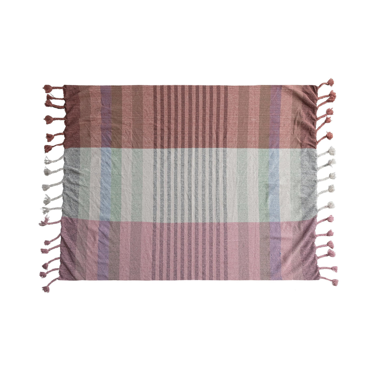 Bloomingville Terra Harmony Woven Throw, Multicolor