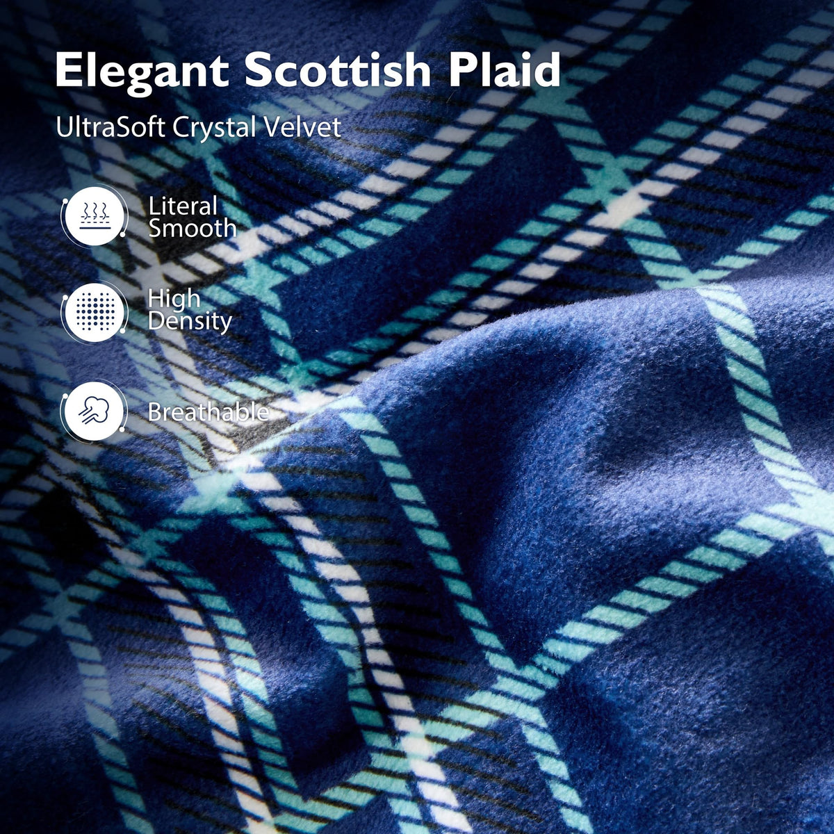 ALPHA HOME Blanket Soft Throw Blanket, Lightweight Fluffy Throw Blanket Throw Size, Luxury Home Decor Throw Blankets for Couch, Sofa, Bed, Blue