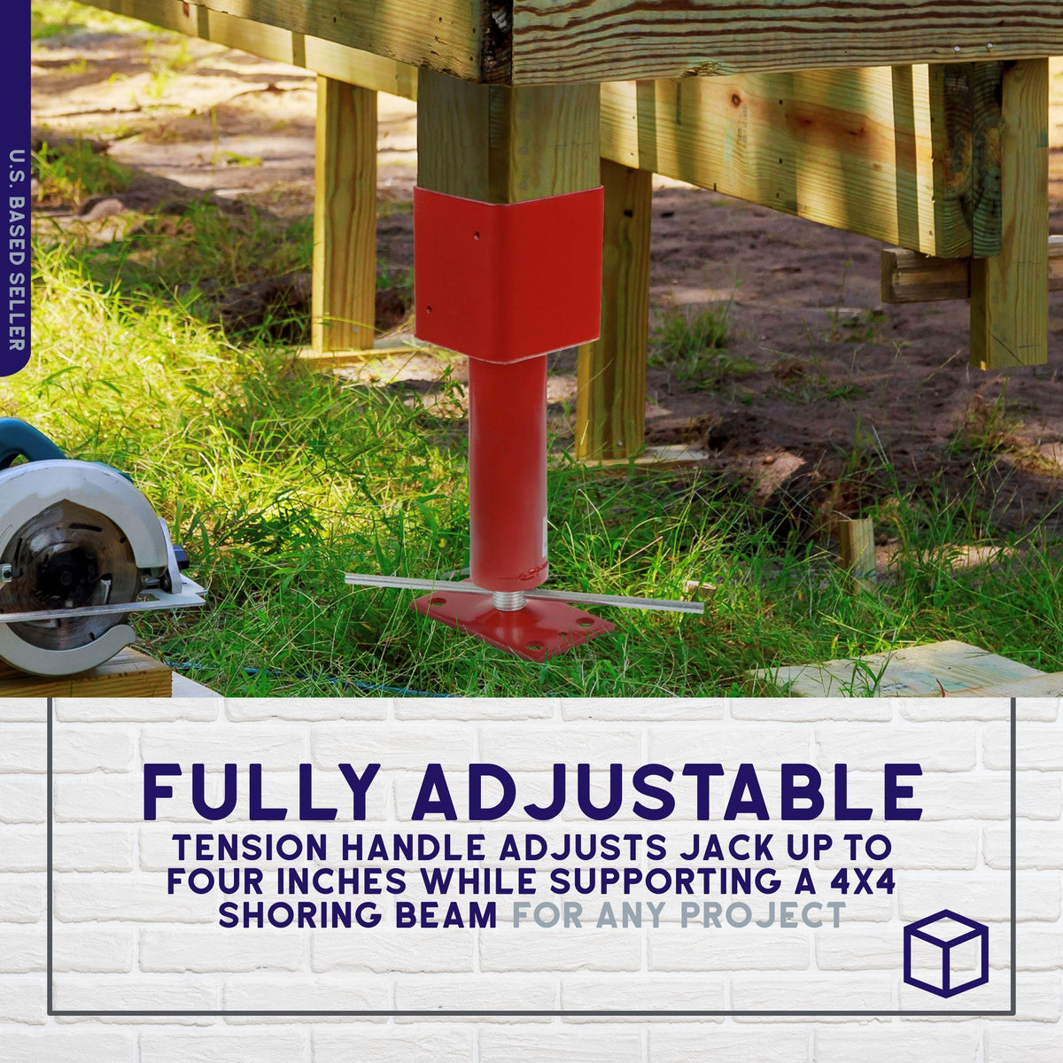 BISupply Screw Jack Post 1 Pack - Temporary House Jacks for Leveling 4x4 Crawlspace Basement Shore Beams